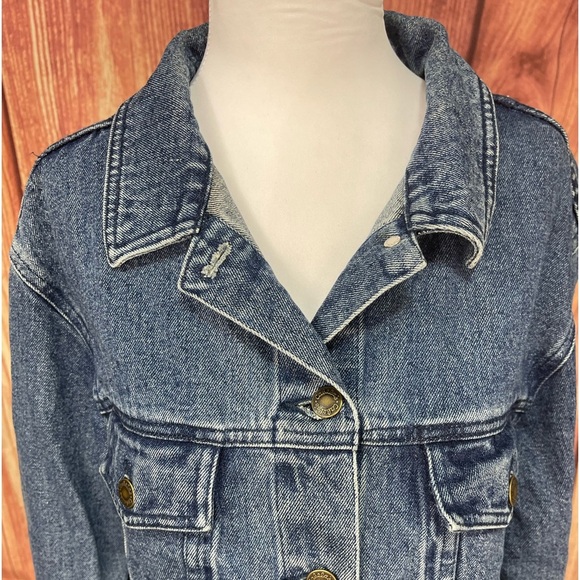 Cabela’s cotton blue denim jean long sleeve button down jacket coat size M - Picture 7 of 17